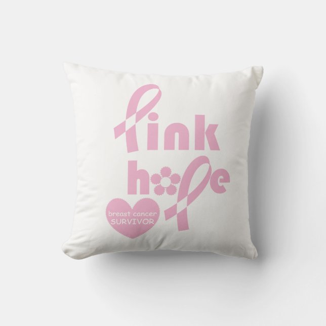 Pink Ribbon Breast cancer survivor Cushion (Front)