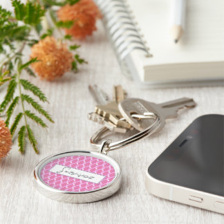 Pink Ribbon Breast Cancer Survivor Keychain