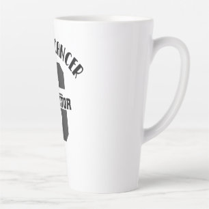 Pink Ribbon Breast Cancer Survivor Latte Mug