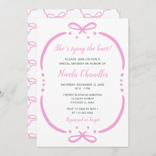 Pink Ribbon Bridal Shower Invitation