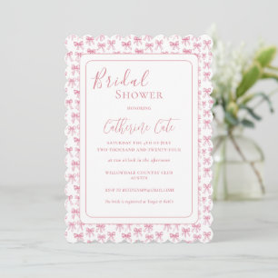 Pink Ribbon Bridal Shower Invitation