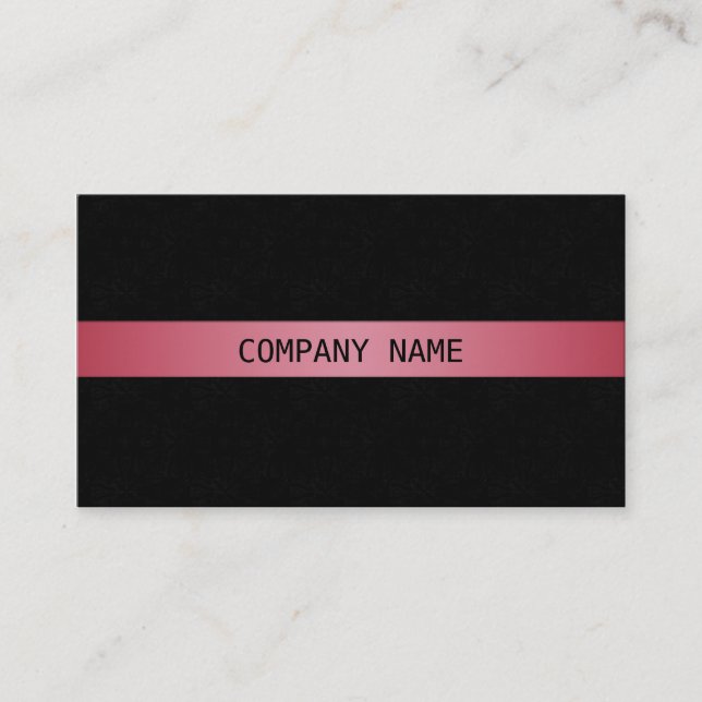 Pink Ribbon Business Card (Front)