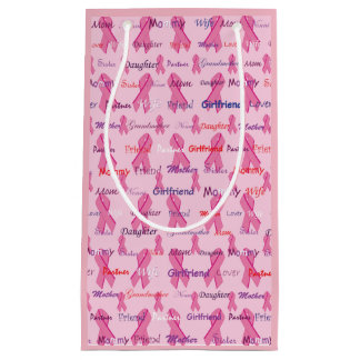 Pink Ribbon Cancer Awareness and Support Small Gift Bag