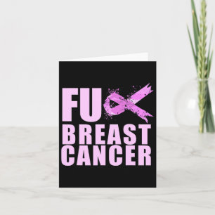 Pink Ribbon Cancer For Breast Cancer Awareness  Card