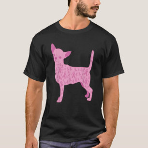 Pink Ribbon Chihuahua Inspirational Breast Cancer T-Shirt