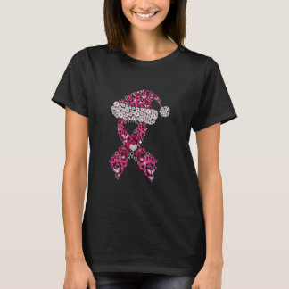 Pink Ribbon Christmas Breast Cancer T-Shirt