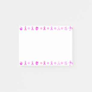 Pink Ribbon Christmas Post-it Notes
