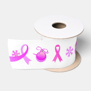 Pink Ribbon Christmas Satin Ribbon