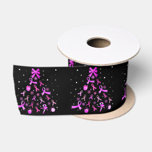 Pink Ribbon Christmas Tree Satin Ribbon