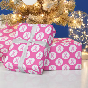 Pink Ribbon Circle – Breast Cancer Awareness Wrapping Paper