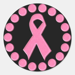 PINK RIBBON CLASSIC ROUND STICKER