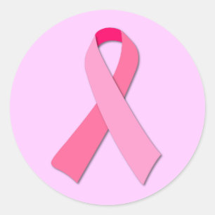 Pink Ribbon Classic Round Sticker