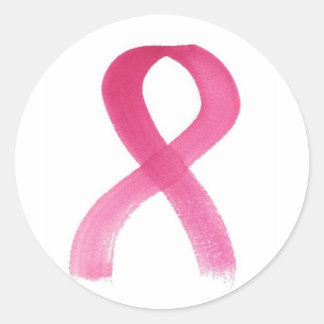 Pink Ribbon Classic Round Sticker