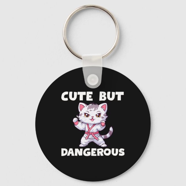Pink Ribbon Coquette Bow Boxing Gloves Breast Canc Key Ring (Front)