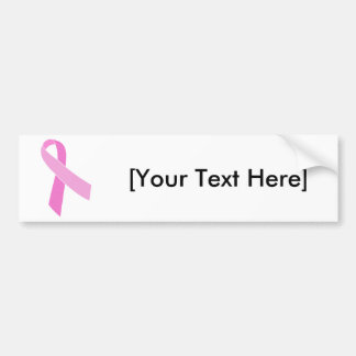 Pink Ribbon Customisable Bumper Sticker