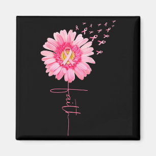 Pink Ribbon Daisy Faith - Breast Cancer Awareness Magnet