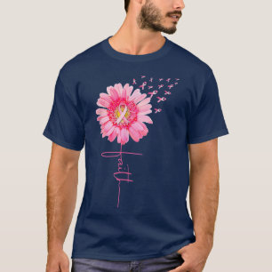 Pink Ribbon Daisy Faith Breast Cancer Awareness Mo T-Shirt