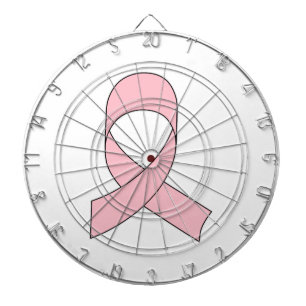 Pink Ribbon Drawing Dartboard