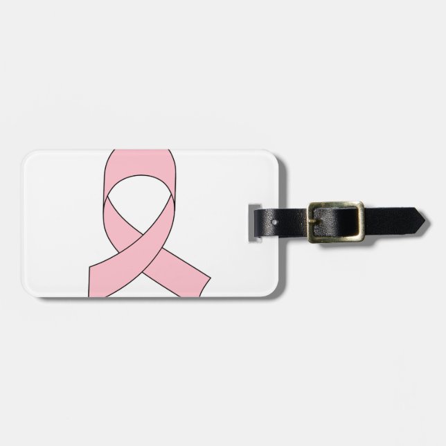 Pink Ribbon Drawing Luggage Tag (Front Horizontal)