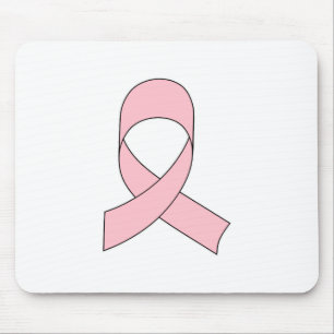 Pink Ribbon Drawing Mouse Mat