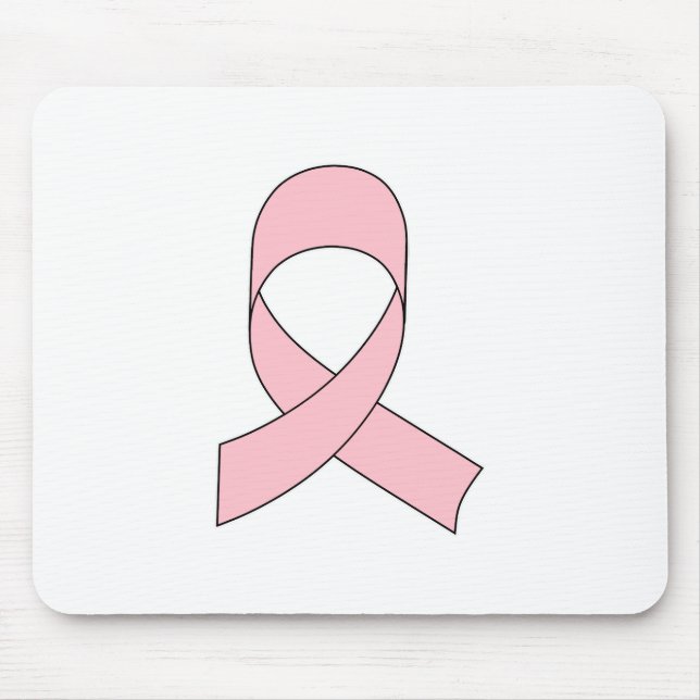 Pink Ribbon Drawing Mouse Mat (Front)