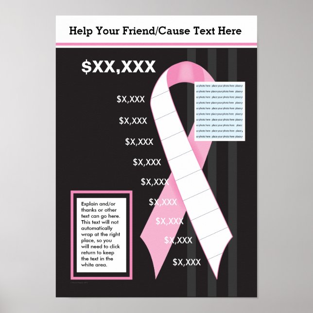 Pink Ribbon Effort Gauge Poster (Front)