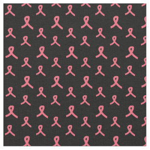 Pink Ribbon Fabric on Black