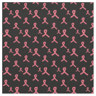 Pink Ribbon Fabric on Black