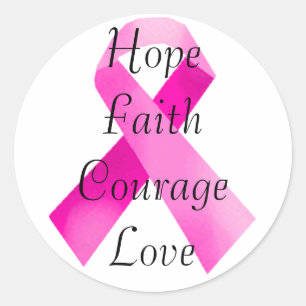 Pink Ribbon Faith Stickers