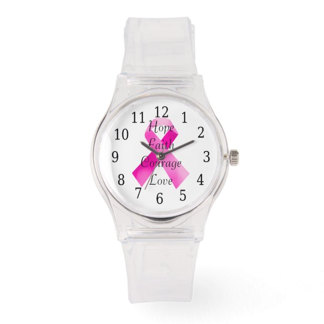 Pink Ribbon Faith Watch (Front)