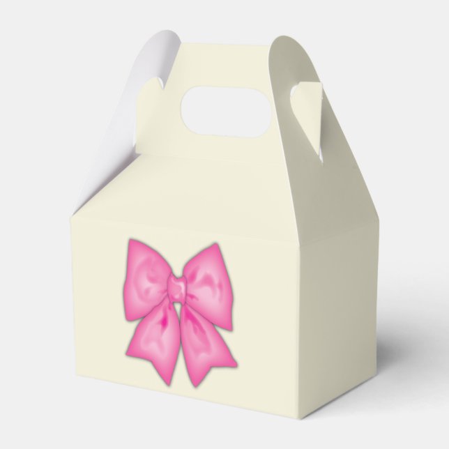 Pink Ribbon Favour Box (Front Side)