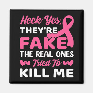 Pink Ribbon Fighter Warrior Breast Cancer  Magnet