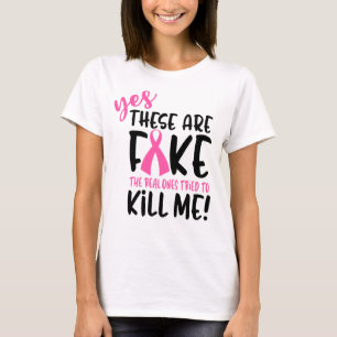 Pink Ribbon Fighter Warrior Survivor Breast Cancer T-Shirt