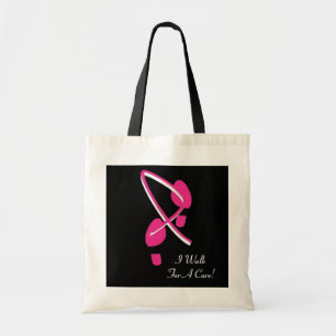 Pink Ribbon Footprints I Walk For A Cure Tote Bag