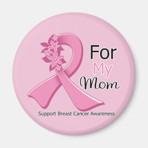 Pink Ribbon For My Mum - Breast Cancer Magnet
