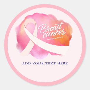 Pink Ribbon Formal Cancer Awareness Fundraiser Classic Round Sticker
