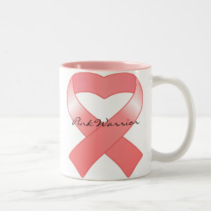 Pink Ribbon Heart Mug
