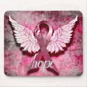 Pink Ribbon Hope by Vetro Designs Mouse Mat
