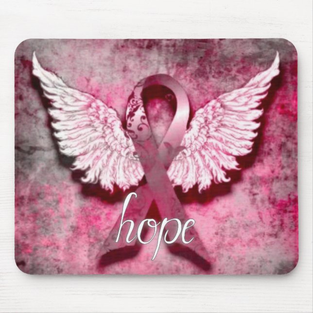 Pink Ribbon Hope by Vetro Designs Mouse Mat (Front)