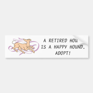 Pink Ribbon Hound Bumper Sticker