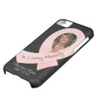 Pink Ribbon In Memory Of Photo Template