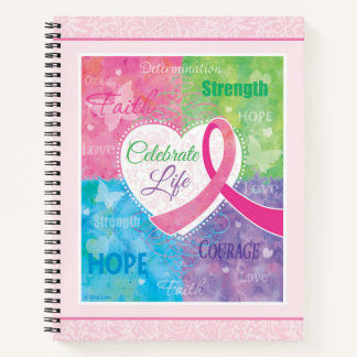 Pink Ribbon Inspirational Notebook