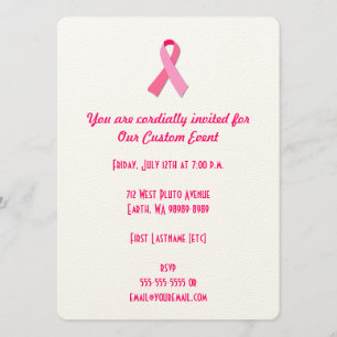Pink Ribbon Invitation