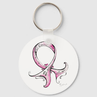 Pink Ribbon Key Ring