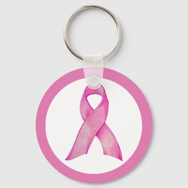 Pink Ribbon Keychain (Front)