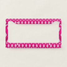pink ribbon License Plate Frame