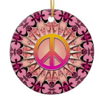 Pink Ribbon Mandala Keepsake Peace Ornament