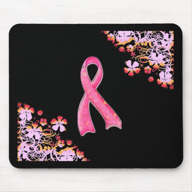 Pink Ribbon Mousepad (Front)