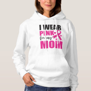 Pink Ribbon Mum Fighter Warrior Breast Cancer Hoodie