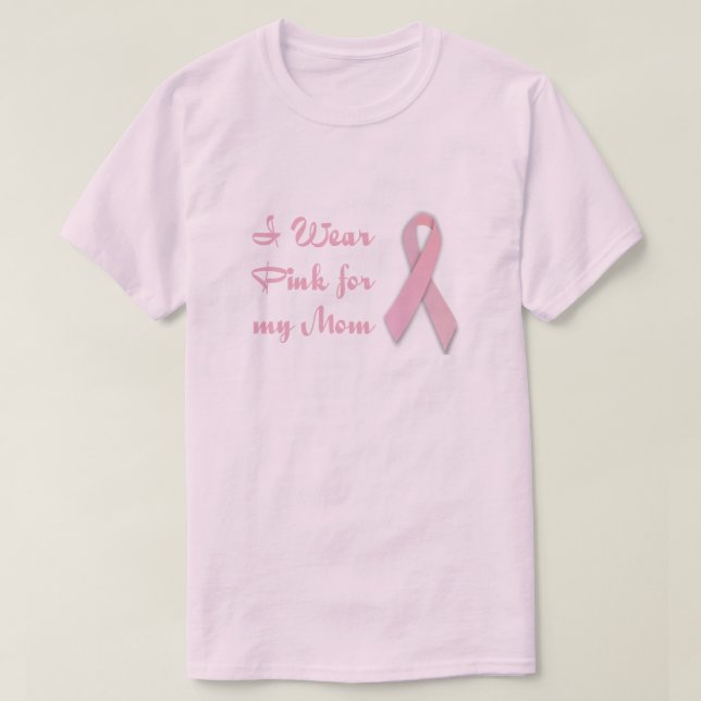 Pink Ribbon Mum T-Shirt (Design Front)